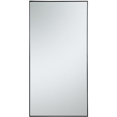 Elegant Lighting Vatinius 36" W x 72" H Rectangular Framed Bathroom Mirror Black
