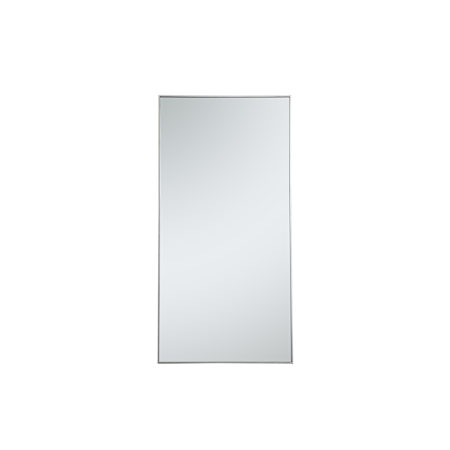 Elegant Lighting Vatinius 36" W x 72" H Rectangular Framed Bathroom Mirror Silver