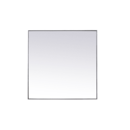 Elegant Lighting Eternity 42" W x 42" H Transitional Square Framed Bathroom Wall Mirror Silver