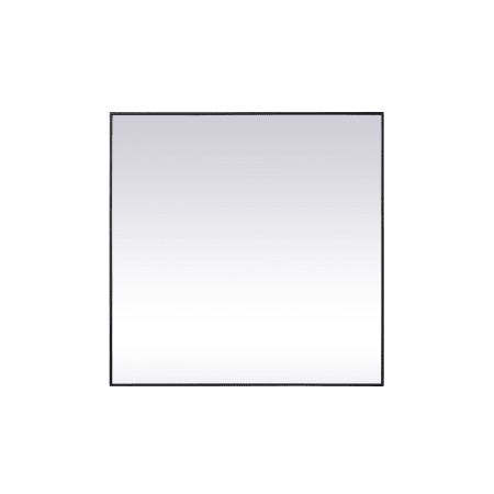 Elegant Lighting Eternity 48" W x 48" H Transitional Square Framed Bathroom Wall Mirror Black