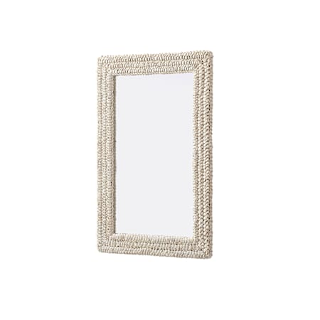 Elegant Lighting Marlowe 24"W x 36"H Rectangular Flat Medium Density Fiberboard (MDF) Framed Accent Mirror Linen White