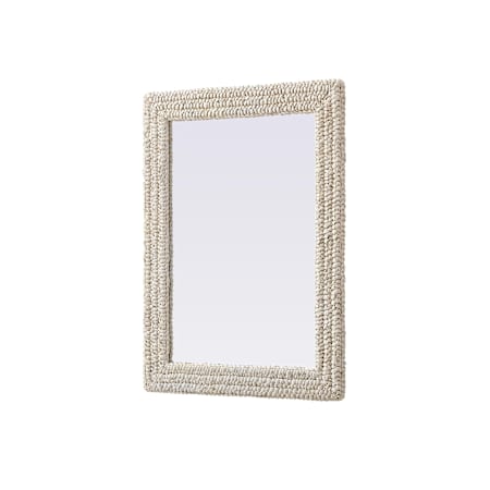 Elegant Lighting Marlowe 27"W x 36"H Rectangular Flat Medium Density Fiberboard (MDF) Framed Accent Mirror Linen White
