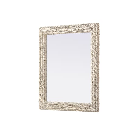 Elegant Lighting Marlowe 30"W x 36"H Rectangular Flat Medium Density Fiberboard (MDF) Framed Accent Mirror Linen White