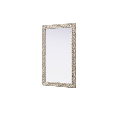 Elegant Lighting Marlowe 35"W x 55"H Rectangular Flat Medium Density Fiberboard (MDF) Framed Accent Mirror Linen White