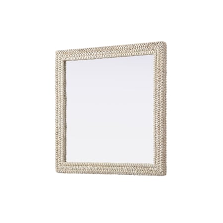Elegant Lighting Marlowe 40" Rectangular Flat Medium Density Fiberboard (MDF) Framed Accent Mirror Linen White