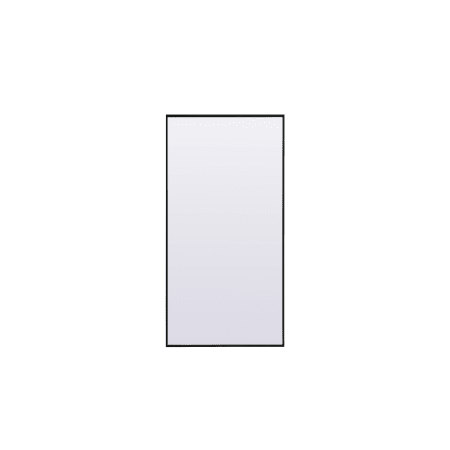 Elegant Lighting Eternity 30" W x 60" H Rectangular Framed Bathroom Mirror Black