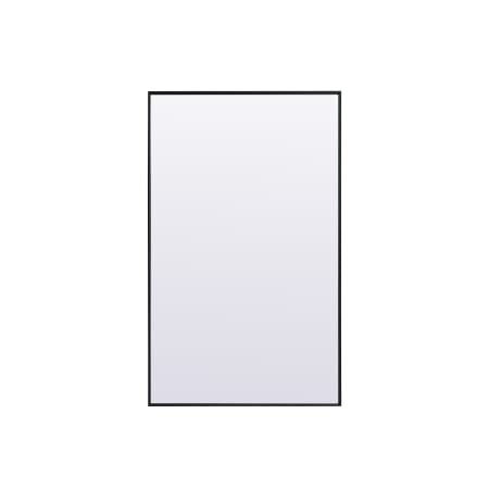 Elegant Lighting Eternity 36" W x 60" H Rectangular Framed Bathroom Mirror Black