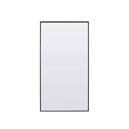 Elegant Lighting Eternity 36" W x 72" H Rectangular Framed Bathroom Mirror Black