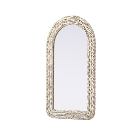 Elegant Lighting Marlowe 24"W x 42"H Arched Flat Medium Density Fiberboard (MDF) Framed Accent Mirror Linen White
