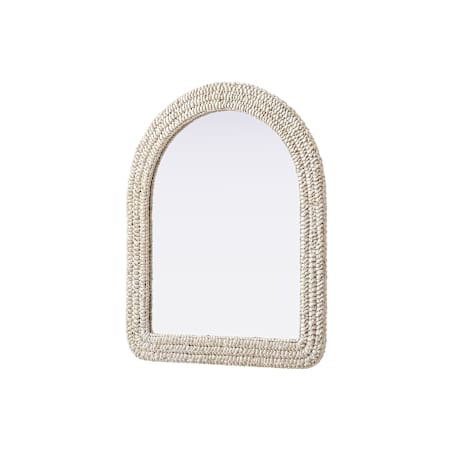Elegant Lighting Marlowe 30"W x 36"H Arched Flat Medium Density Fiberboard (MDF) Framed Accent Mirror Linen White