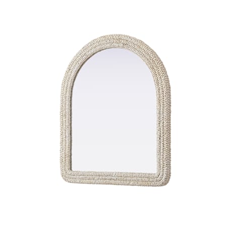 Elegant Lighting Marlowe 36"W x 42"H Arched Flat Medium Density Fiberboard (MDF) Framed Accent Mirror Linen White
