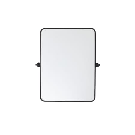 Elegant Lighting Everly 24" W x 32" H Transitional Rectangular Framed Bathroom Wall Mirror Black