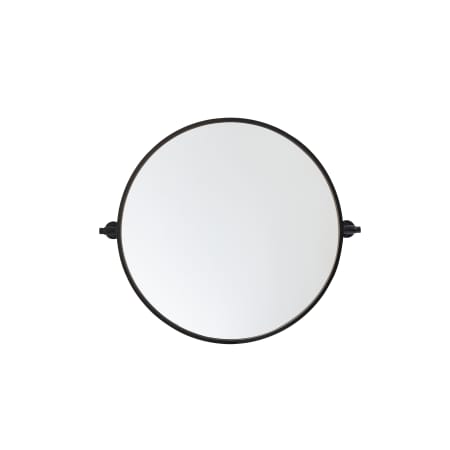 Elegant Lighting Everly 24" Diameter Transitional Circular Framed Bathroom Wall Mirror Black