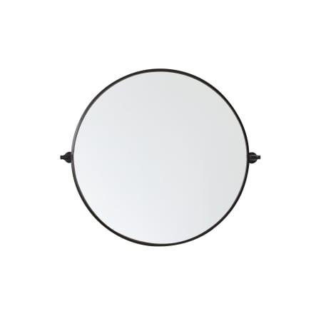 Elegant Lighting Everly 30" Diameter Transitional Circular Framed Bathroom Wall Mirror Black