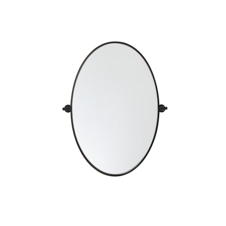 Elegant Lighting Everly 21" W x 32" H Transitional Oval Framed Bathroom Wall Mirror Black