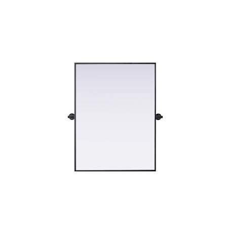 Elegant Lighting Amoura 24"W x 32"H Rectangular Flat Iron Framed Accent Mirror Black