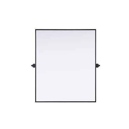 Elegant Lighting Amoura 30"W x 36"H Rectangular Flat Iron Framed Accent Mirror Black