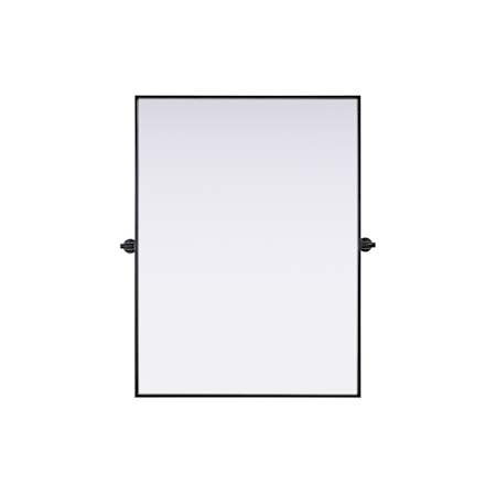 Elegant Lighting Amoura 40"W x 30"H Rectangular Flat Iron Framed Accent Mirror Black