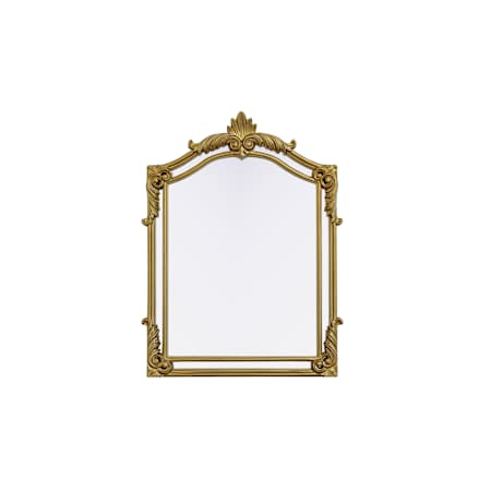 Elegant Lighting Madeline 31-1/2"W x 42"H Rectangular Flat Resin Framed Accent Mirror Gold Leaf