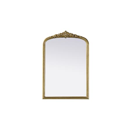 Elegant Lighting Naomi 24"W x 36"H Rectangular Flat Resin Framed Accent Mirror Antique Brass
