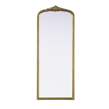 Elegant Lighting Naomi 24"W x 60"H Rectangular Flat Resin Framed Accent Mirror Antique Brass