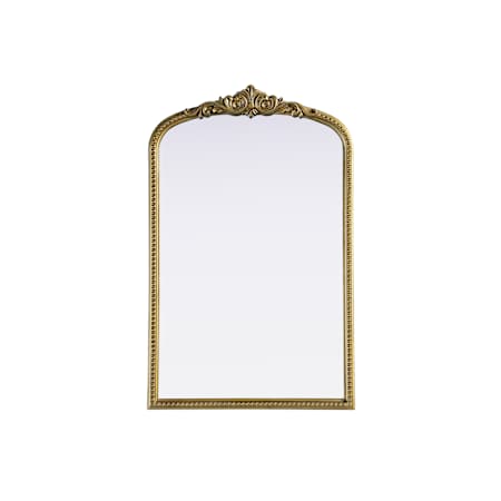 Elegant Lighting Naomi 27"W x 42"H Rectangular Flat Resin Framed Accent Mirror Antique Brass