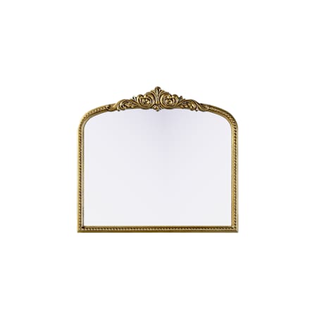 Elegant Lighting Naomi 33"W x 30"H Rectangular Flat Resin Framed Accent Mirror Antique Brass