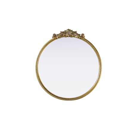 Elegant Lighting Naomi 36"W x 38"H Circular Flat Resin Framed Accent Mirror Antique Brass