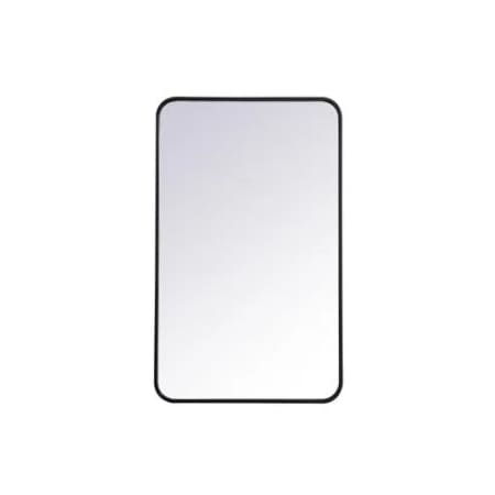 Elegant Lighting Formiae 22" W x 36" H Contemporary Rectangular Framed Bathroom Wall Mirror Black