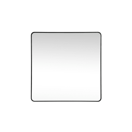 Elegant Lighting Evermore 48" W x 48" H Transitional Square Framed Bathroom Wall Mirror Black