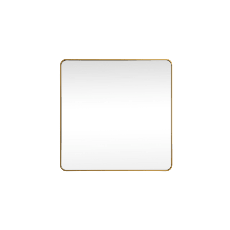 Elegant Lighting Evermore 48" W x 48" H Transitional Square Framed Bathroom Wall Mirror Brass