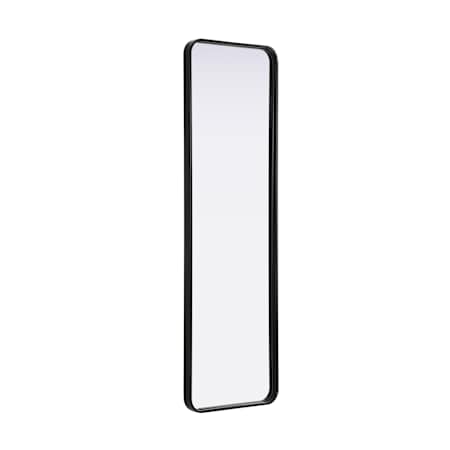 Elegant Lighting Remy 18"W x 60"H Rectangular Flat Medium Density Fiberboard (MDF) Framed Accent Mirror Black