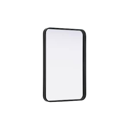Elegant Lighting Remy 20"W x 30"H Rectangular Flat Medium Density Fiberboard (MDF) Framed Accent Mirror Black