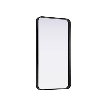 Elegant Lighting Remy 20"W x 36"H Rectangular Flat Medium Density Fiberboard (MDF) Framed Accent Mirror Black