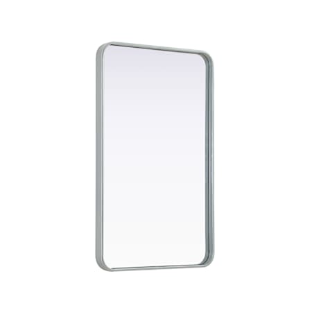 Elegant Lighting Remy 22"W x 36"H Rectangular Flat Medium Density Fiberboard (MDF) Framed Accent Mirror Silver