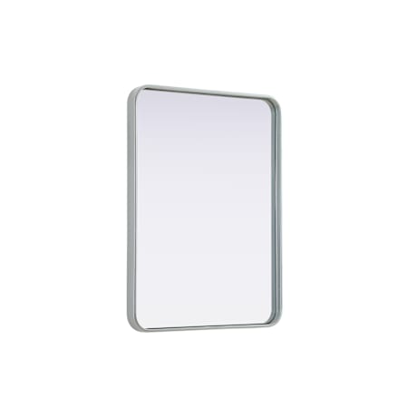 Elegant Lighting Remy 24"W x 32"H Rectangular Flat Medium Density Fiberboard (MDF) Framed Accent Mirror Silver