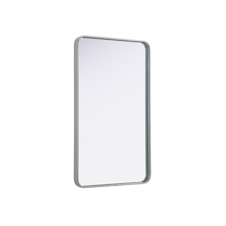 Elegant Lighting Remy 24"W x 40"H Rectangular Flat Medium Density Fiberboard (MDF) Framed Accent Mirror Silver