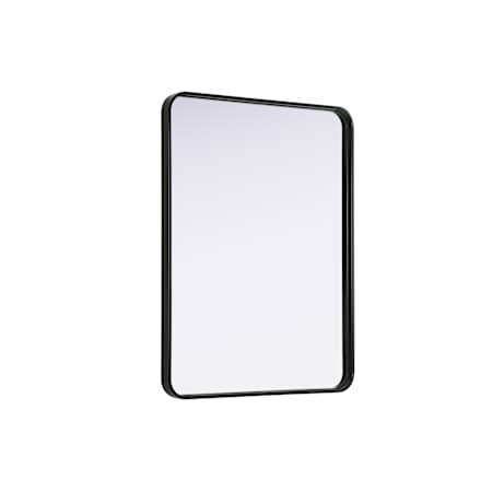Elegant Lighting Remy 27"W x 36"H Rectangular Flat Medium Density Fiberboard (MDF) Framed Accent Mirror Black