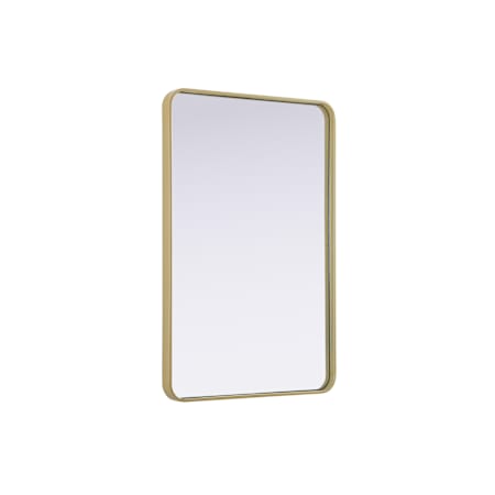 Elegant Lighting Remy 27"W x 40"H Rectangular Flat Medium Density Fiberboard (MDF) Framed Accent Mirror Brass