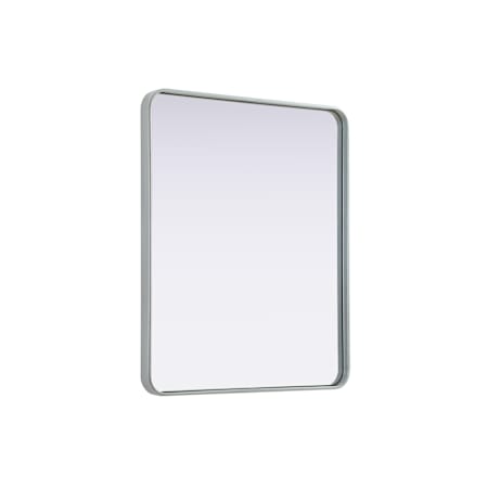Elegant Lighting Remy 30"W x 36"H Rectangular Flat Medium Density Fiberboard (MDF) Framed Accent Mirror Silver