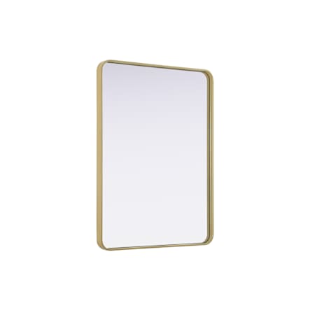 Elegant Lighting Remy 30"W x 40"H Rectangular Flat Medium Density Fiberboard (MDF) Framed Accent Mirror Brass