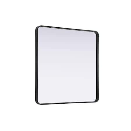 Elegant Lighting Remy 36" Rectangular Flat Medium Density Fiberboard (MDF) Framed Accent Mirror Black