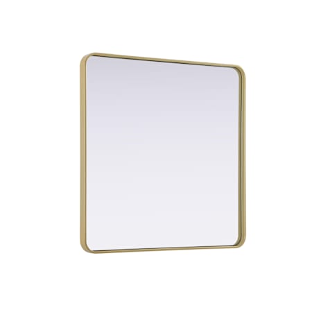 Elegant Lighting Remy 36" Rectangular Flat Medium Density Fiberboard (MDF) Framed Accent Mirror Brass