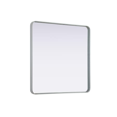 Elegant Lighting Remy 36" Rectangular Flat Medium Density Fiberboard (MDF) Framed Accent Mirror Silver