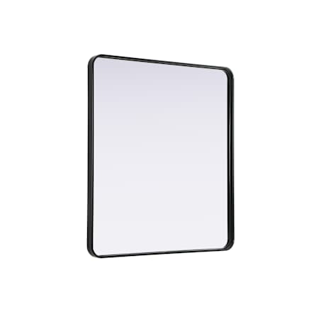 Elegant Lighting Remy 36"W x 40"H Rectangular Flat Medium Density Fiberboard (MDF) Framed Accent Mirror Black