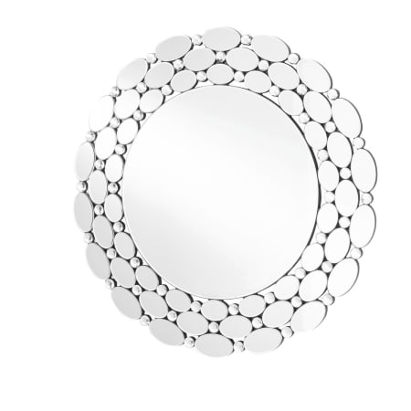 Elegant Lighting Modern 35" Diameter Circular Framed Bathroom Mirror Clear