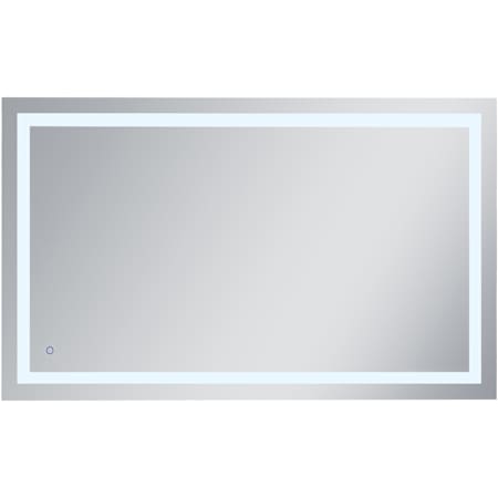 Elegant Lighting Alaric 60" W x 36" H Modern Rectangular Aluminum Frameless Bathroom Wall Mirror with LED Lighting Silver