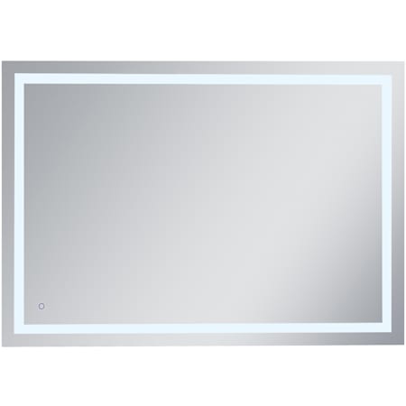 Elegant Lighting Alaric 60" W x 42" H Modern Rectangular Aluminum Frameless Bathroom Wall Mirror with LED Lighting Silver