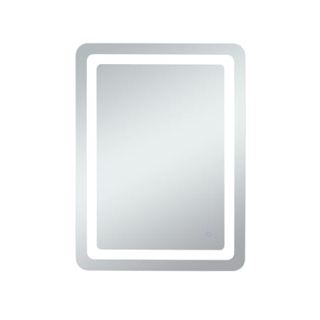 Elegant Lighting Genesis 27" W x 36" H Transitional Rectangular Frameless Bathroom Wall Mirror with LED Lighting Glossy White