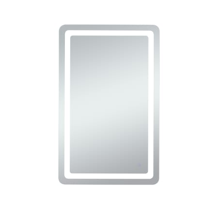 Elegant Lighting Genesis 30" W x 48" H Transitional Rectangular Frameless Bathroom Wall Mirror with LED Lighting Glossy White